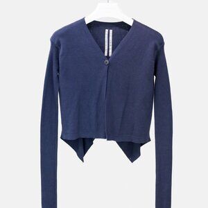 Rick Owens Vicious Spring/Summer 2014 Navy Blue Knit Cardigan